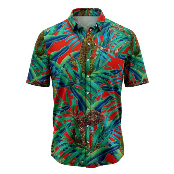 Gecko Floral Pattern Hawaiian Shirt Summer Shirt For Men and Women Jezsport.com