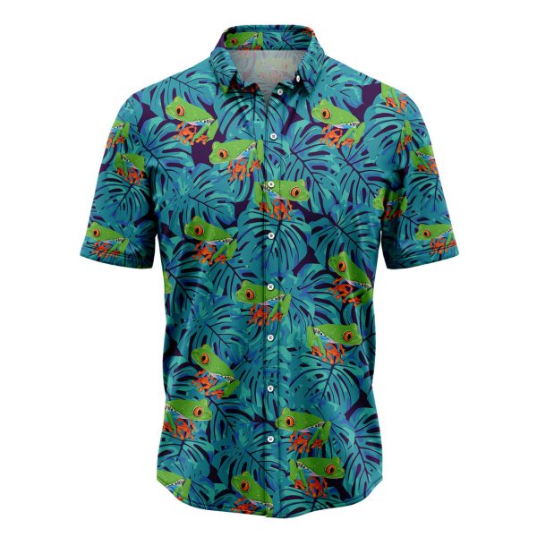 Frog Tropical Hawaiian Shirt Summer Shirt For Men and Women Jezsport.com