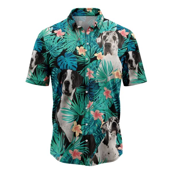 Great Dane Tropical Hawaiian Shirt Summer Shirt For Men and Women Jezsport.com