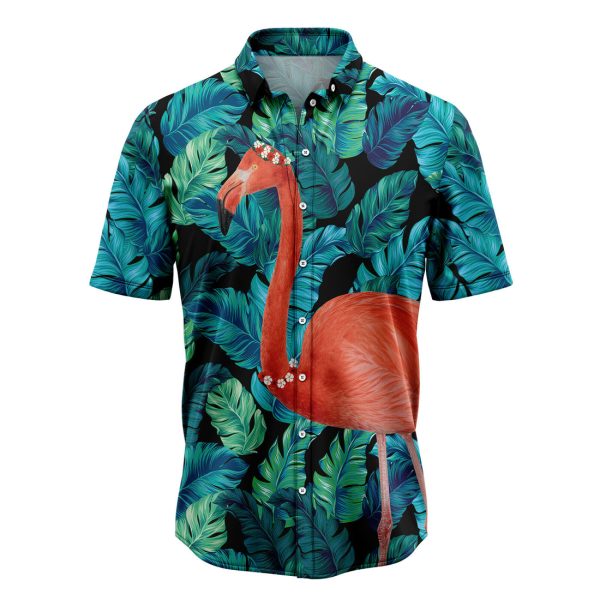 Flamingo Flower Crown Hawaiian Shirt Summer Shirt For Men and Women Jezsport.com