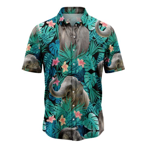 Elephant Tropical Hawaiian Shirt Summer Shirt For Men and Women Jezsport.com