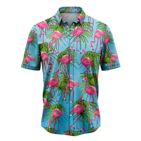 Flamingo Tropical Hawaiian Shirt Summer Shirt For Men and Women Jezsport.com