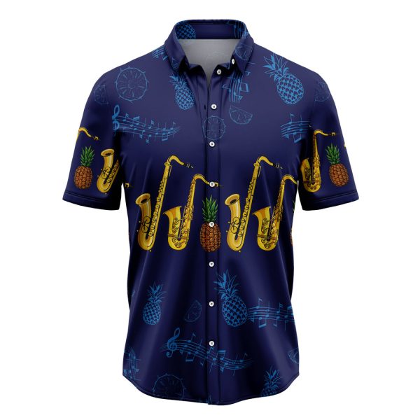 Saxophone Pineapple Hawaiian Shirt Summer Shirt For Men and Women Jezsport.com