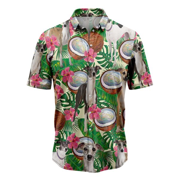 Whippet Tropical Coconut Hawaiian Shirt Summer Shirt For Men and Women Jezsport.com