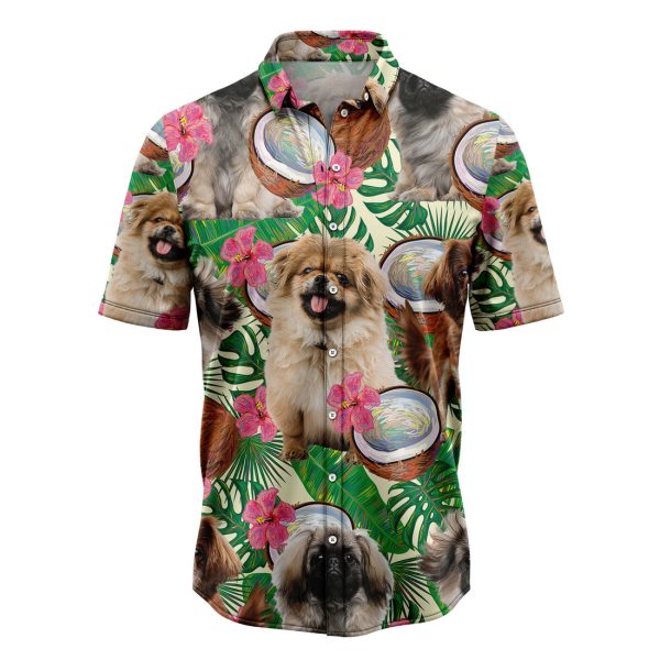 Pekingese Tropical Coconut Hawaiian Shirt Summer Shirt For Men and Women Jezsport.com