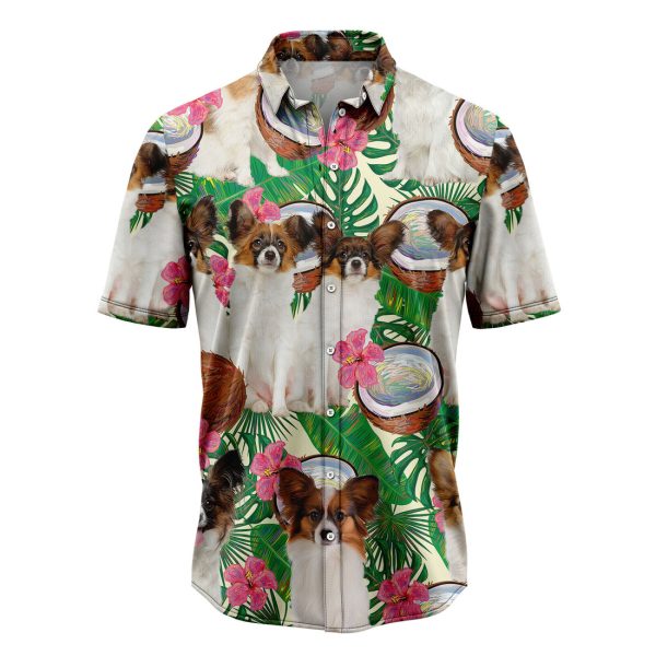 Papillon Tropical Coconut Hawaiian Shirt Summer Shirt For Men and Women Jezsport.com