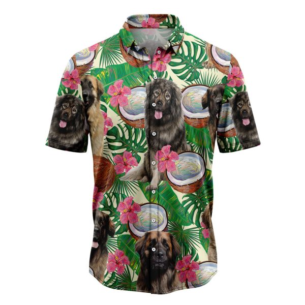 Leonberger Tropical Coconut Hawaiian Shirt Summer Shirt For Men and Women Jezsport.com