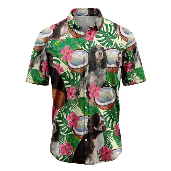 English Springer Spaniel Tropical Coconut Hawaiian Shirt Summer Shirt For Men and Women Jezsport.com