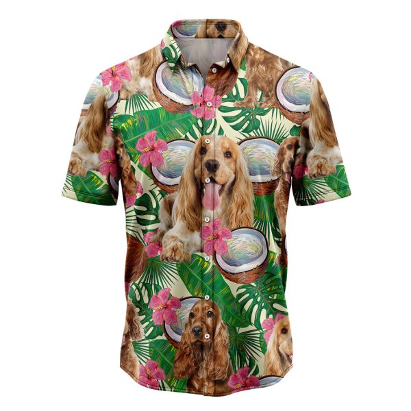 Cocker Spaniel Tropical Coconut Hawaiian Shirt Summer Shirt For Men and Women Jezsport.com