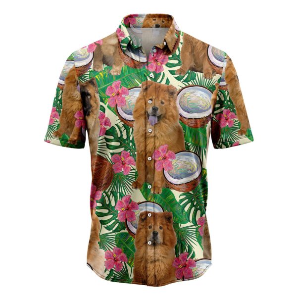 Chow Chow Tropical Coconut Hawaiian Shirt Summer Shirt For Men and Women Jezsport.com