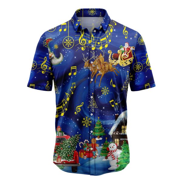 Blue Christmas Sky Hawaiian Shirt, Summer Shirt For Men and Women, Short Sleeve Jezsport.com