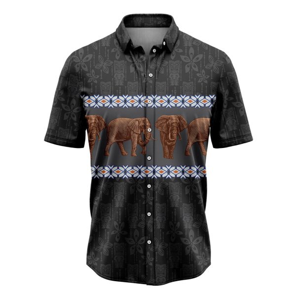 Elephant Tropical Island Hawaiian Shirt Summer Shirt For Men and Womenn Jezsport.com