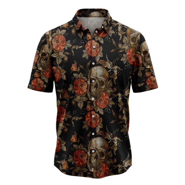 Vintage Skull Hawaiian Shirt Summer Shirt For Men and Women Jezsport.com