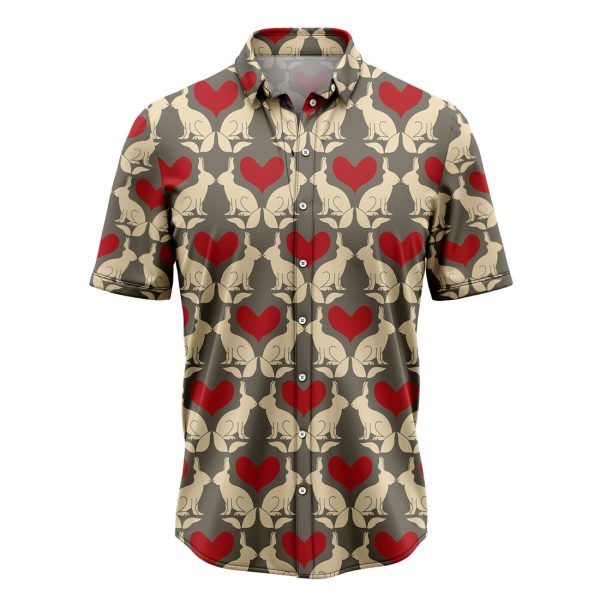 Rabbit And Heart Hawaiian Shirt Summer Shirt For Men and Women Jezsport.com