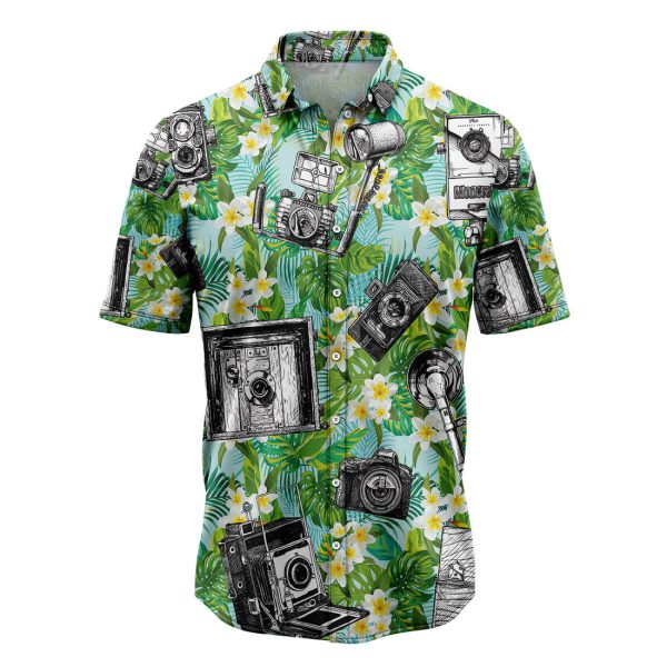 Vintage Camera Photographer Hawaiian Shirt Summer Shirt For Men and Women Jezsport.com