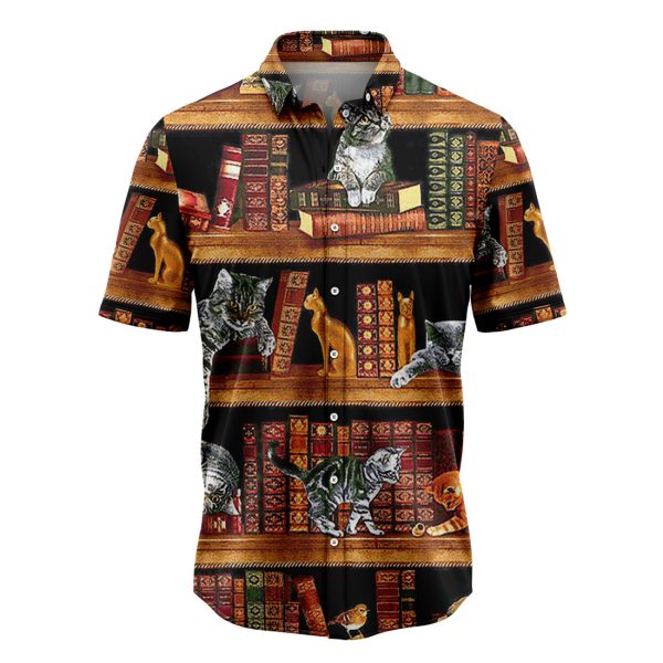 Cat Love Books Hawaiian Shirt Summer Shirt For Men and Women Jezsport.com