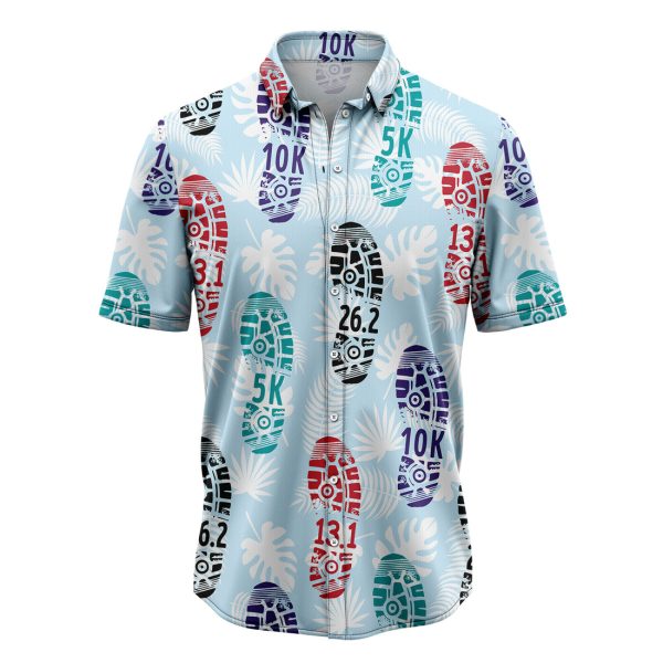 Shoes Print Marathon Hawaiian Shirt, Summer Shirt For Men and Women, Short Sleeve Jezsport.com