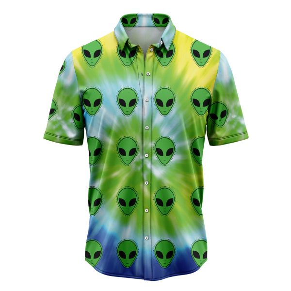 Alien Tiedye Hawaiian Shirt, Summer Shirt For Men and Women, Short Sleeve Jezsport.com