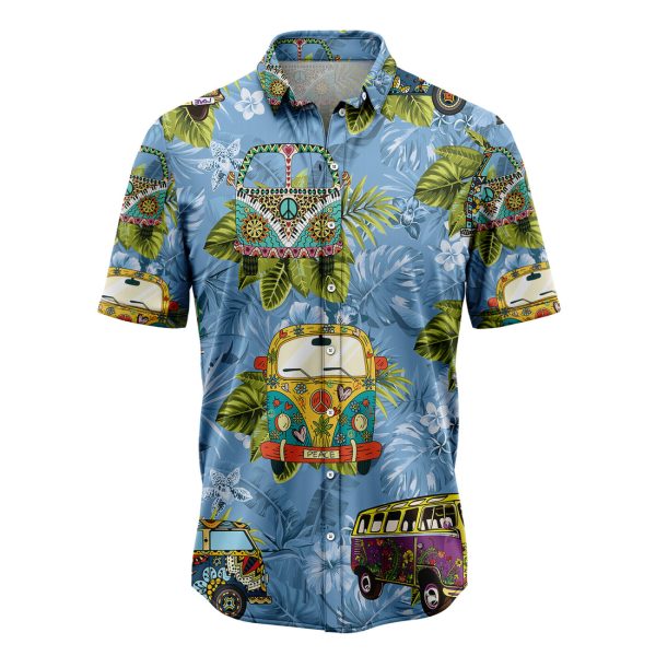 Hippie Bus Tropical Hawaiian Shirt, Summer Shirt For Men and Women, Short Sleeve Jezsport.com