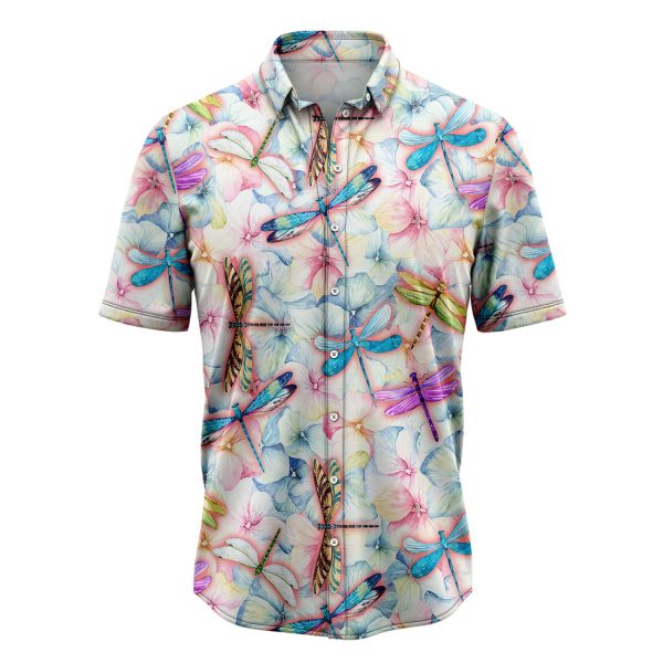 Dragonfly And Vintage Floral Hawaiian Shirt Summer Shirt For Men and Women Jezsport.com