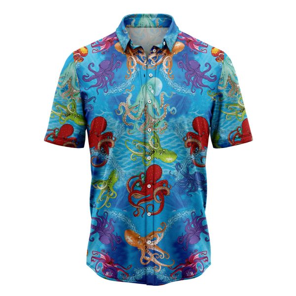 Octopus Ocean Hawaiian Shirt Summer Shirt For Men and Women Jezsport.com