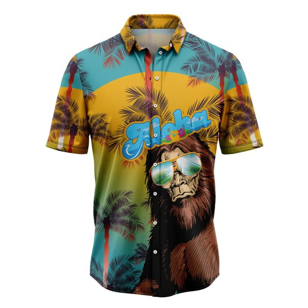 Bigfoot Aloha Hawaiian Shirt Summer Shirt For Men and Women Jezsport.com