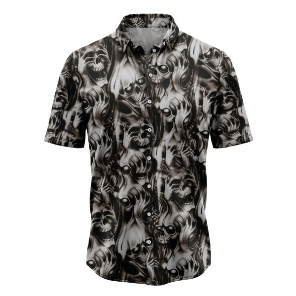 Skull Awesome Hawaiian Shirt Summer Shirt For Men and Women Jezsport.com