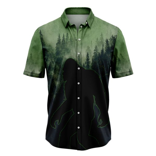 Bigfoot Night Forest Hawaiian Shirt Summer Shirt For Men and Women Jezsport.com