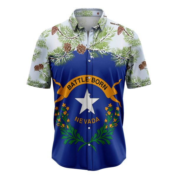 Nevada Singleleaf Pinyon Pine Flag Hawaiian Shirt Summer Shirt For Men and Women Jezsport.com