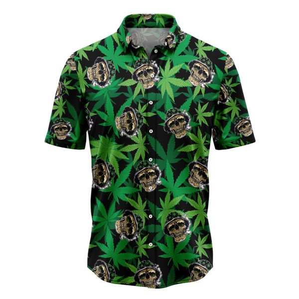 Skull Weed Hawaiian Shirt, Summer Shirt For Men and Women, Short Sleeve Jezsport.com