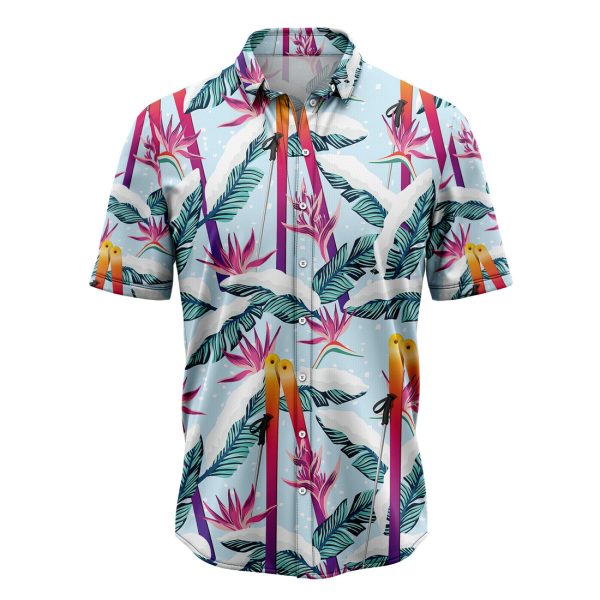 Skiing Palm Hawaiian Shirt Summer Shirt For Men and Women Jezsport.com