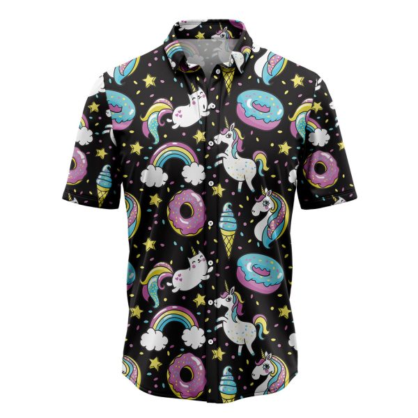 Unicorns Donuts Rainbow Hawaiian Shirt Summer Shirt For Men and Women Jezsport.com