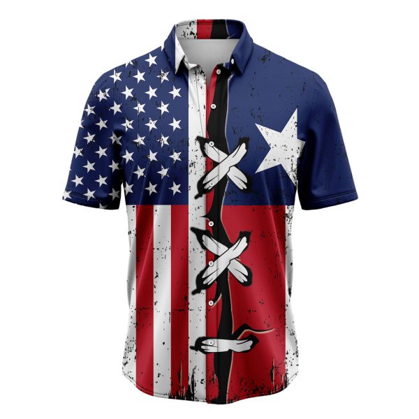 Texas American Flag Hawaiian Shirt Summer Shirt For Men and Women Jezsport.com