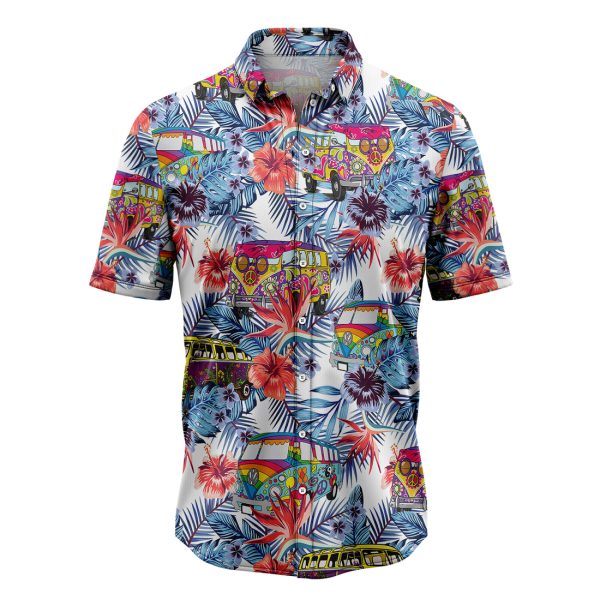 Hippie Bus Tropical Hawaiian Shirt, Summer Shirt For Men and Women, Short Sleeve Jezsport.com