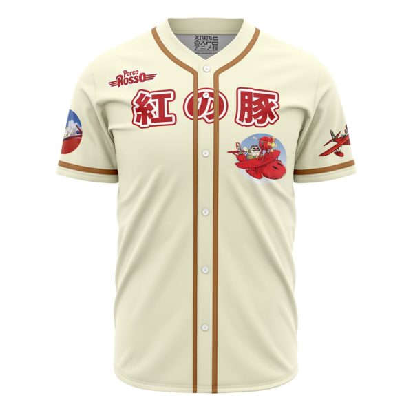 Porco Rosso Studio Ghibli Baseball Jersey 3D Printed, For Men and Women Jezsport.com