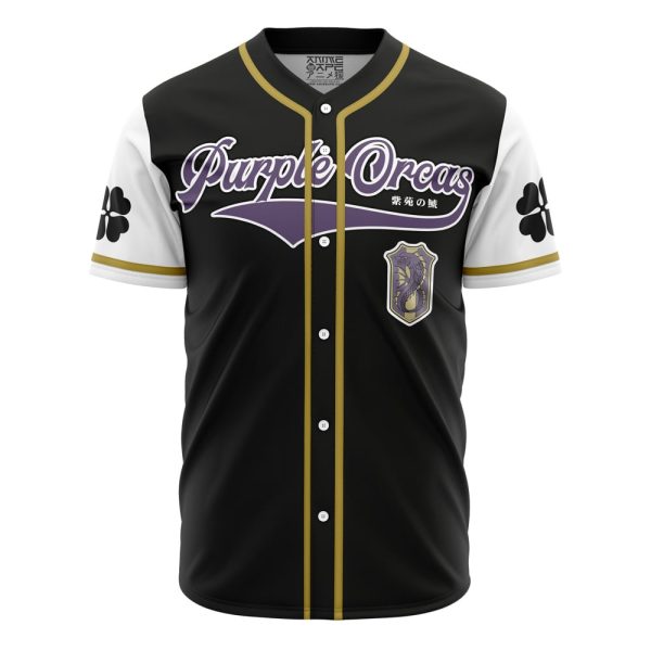 Purple Orcas Black Clover Baseball Jersey 3D Printed, For Men and Women Jezsport.com