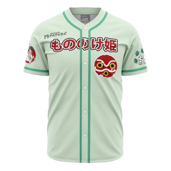 Raging Princess Mononoke Studio Ghibli Baseball Jersey 3D Printed, For Men and Women Jezsport.com