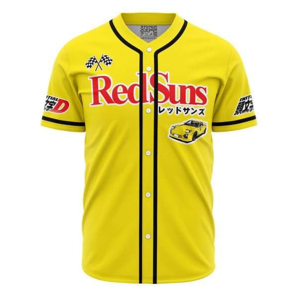 Red Suns Initial D Baseball Jersey 3D Printed, For Men and Women Jezsport.com