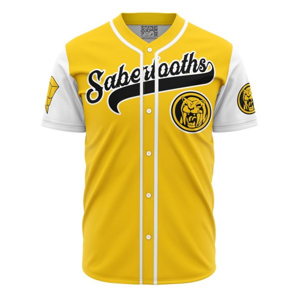 Yellow Sabertooths Trini Power Rangers Baseball Jersey 3D Printed, For Men and Women Jezsport.com