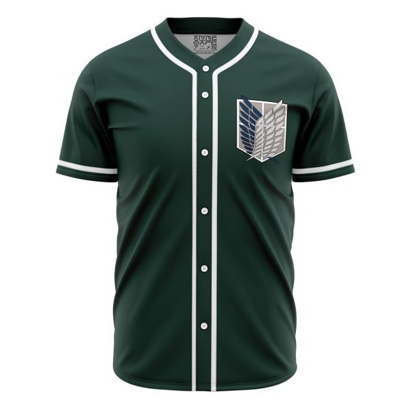 Scouting Regiment Attack on Titan Baseball Jersey 3D Printed, For Men and Women, Size XL Jezsport.com