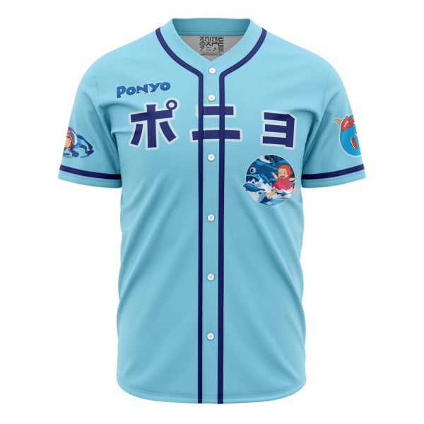 Sea Creatures Ponyo Studio Ghibli Baseball Jersey 3D Printed, For Men and Women Jezsport.com