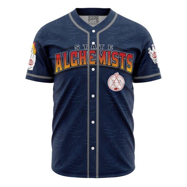 State Alchemists Mustang Fullmetal Alchemist Baseball Jersey 3D Printed, For Men and Women Jezsport.com