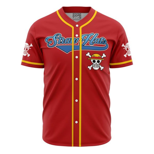 Strawhats Luffy One Piece Baseball Jersey 3D Printed, For Men and Women, Size XL Jezsport.com