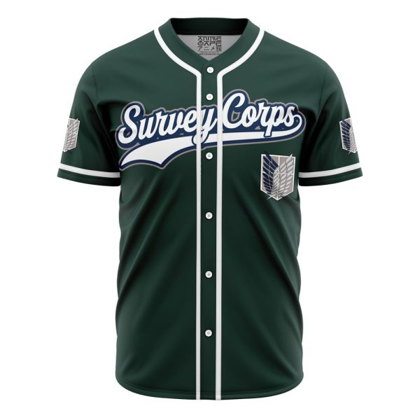 Survey Corps Ackerman Attack on Titan Baseball Jersey 3D Printed, For Men and Women, Size XL Jezsport.com