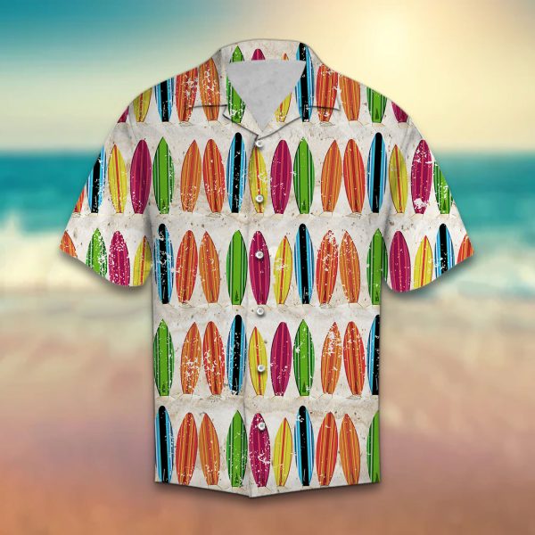 Vintage Surfboard Surfing Beach Hawaiian Shirt Summer Shirt For Men and Women Jezsport.com