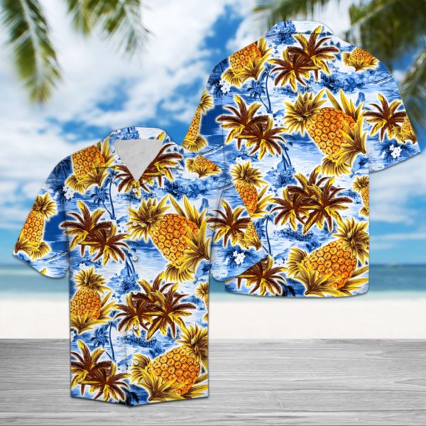 Vintage Pineapple Tropical Island Hawaiian Shirt Summer Shirt For Men and Women Jezsport.com