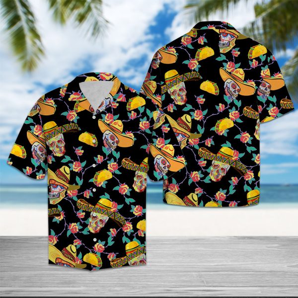 Skull Tacos Taco Bell Pattern Hawaiian Shirt Summer Shirt For Men and Women Jezsport.com