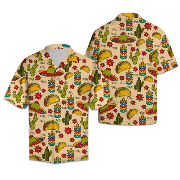 Cactus Tacos Taco Bell Pattern Hawaiian Shirt Summer Shirt For Men and Women Jezsport.com