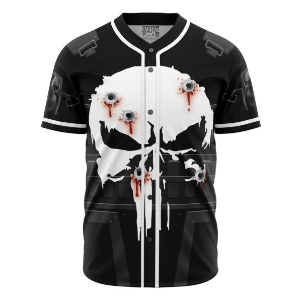 The Punisher Cosplay Marvel Baseball Jersey 3D Printed, For Men and Women Jezsport.com