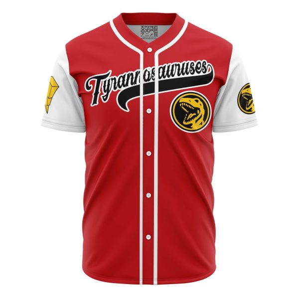 Red Tyrannosauruses Jason Lee Scott Power Rangers Baseball Jersey 3D Printed, For Men and Women, Size XL Jezsport.com